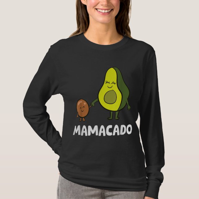 Camiseta Avocado Mama Avocado Mãe Engraçado Avocado Mamacad (Frente)
