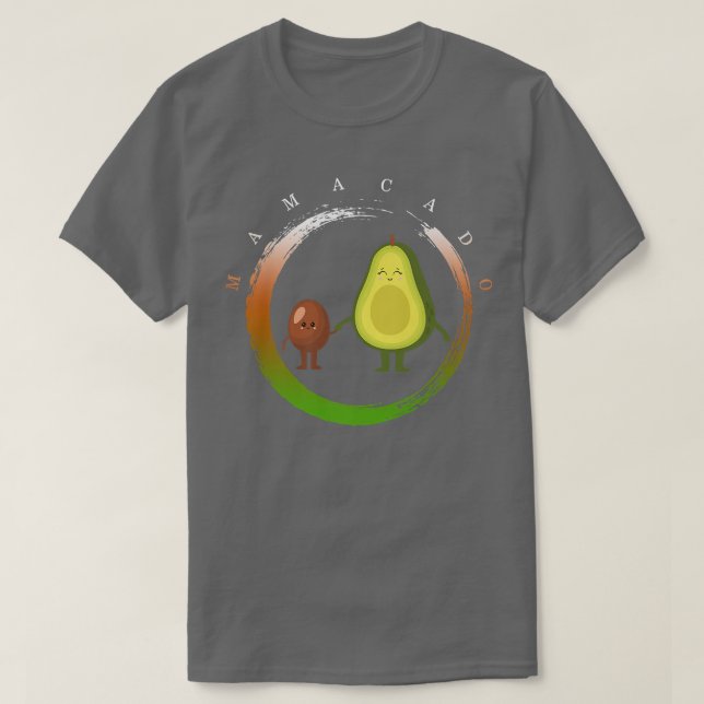 Camiseta Avocado Mamacado Maternity Pregnancy New Mom Gende (Frente do Design)