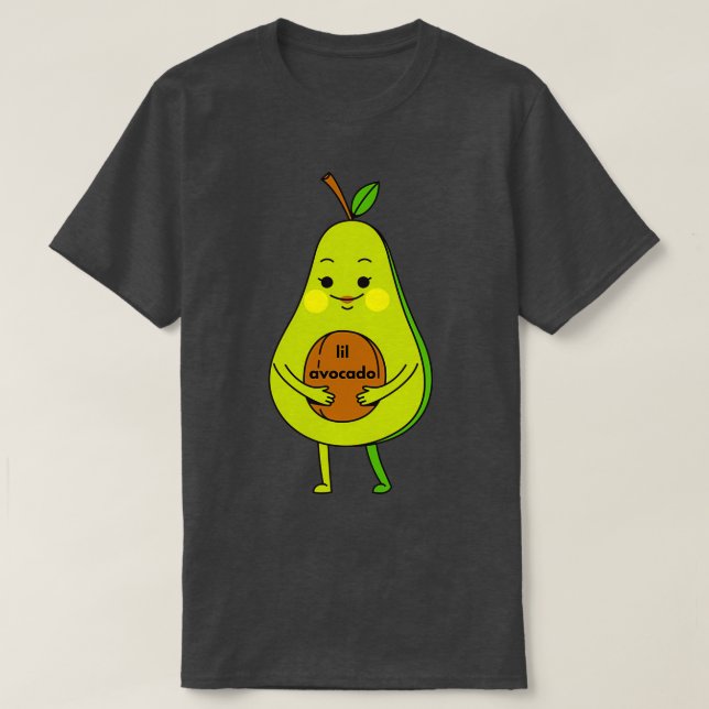 Camiseta Avocado Maternidade Amante de Gravidez (Frente do Design)
