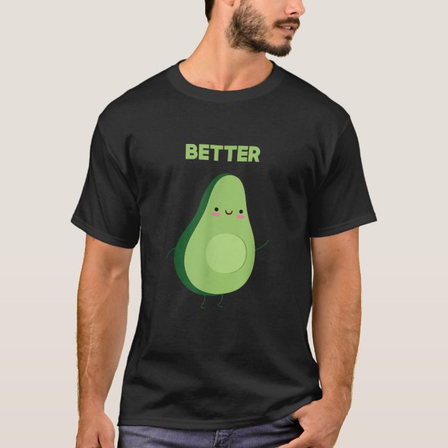 Camiseta Avocado Melhor Meia Correspondência Casal Namorado (Frente)