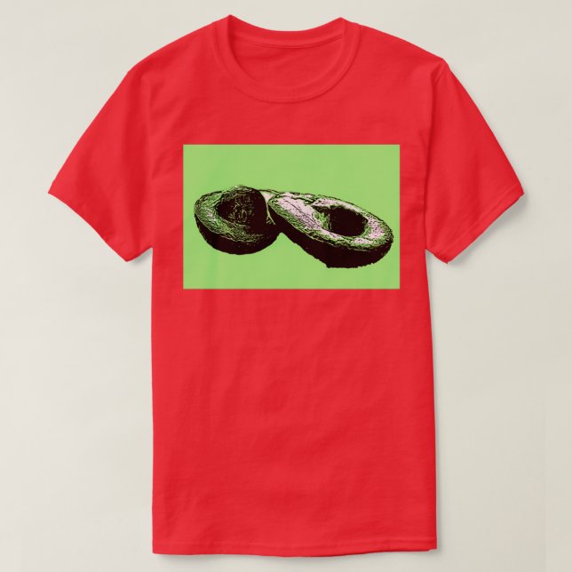 Camiseta Avocado metades Abstrato (Frente do Design)