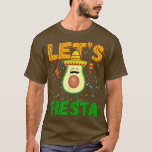 Camiseta Avocado Mustache Sombrero Cinco De Mayo Deixa Fies