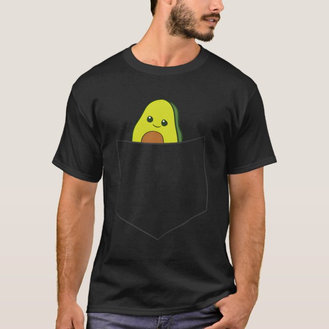 Camiseta Avocado Na Comida Do Bolso Vegan Avocado No Bolso (Frente)