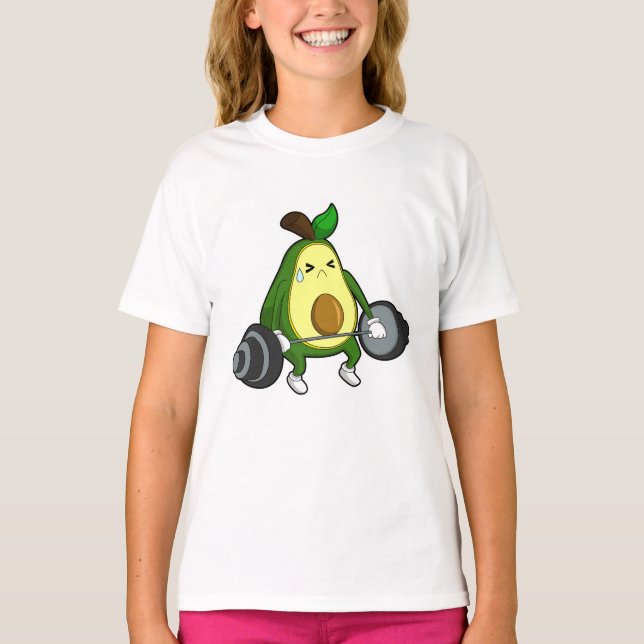 Camiseta Avocado na Malhação com Barbell (Frente)