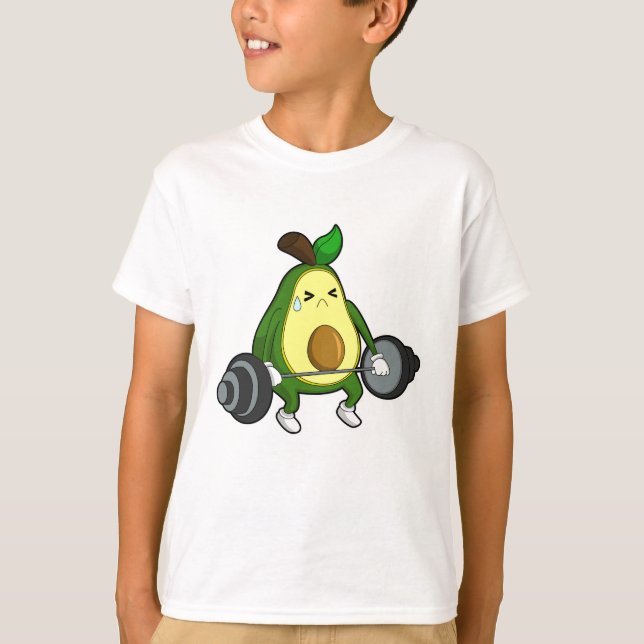Camiseta Avocado na Malhação com Barbell (Frente)