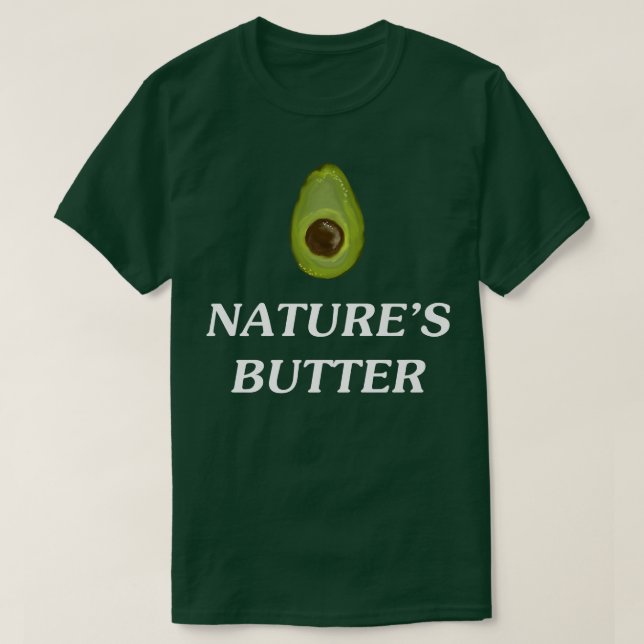 Camiseta Avocado Natures Butter Avocado Amantes (Frente do Design)