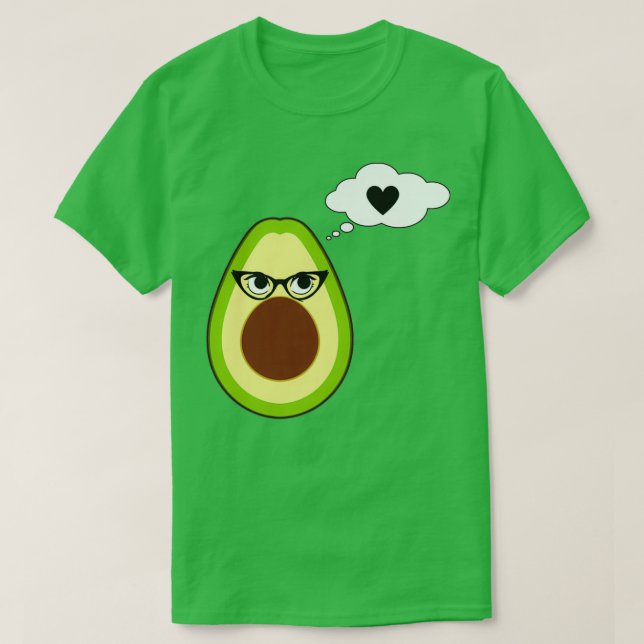 Camiseta Avocado No Amor 2 (Frente do Design)