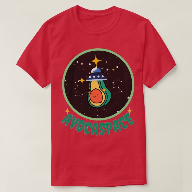 Camiseta Avocado No Espaço 2 (Frente do Design)