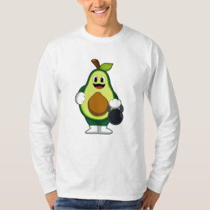 Camiseta Avocado no Fortalecimento com Dumbbells