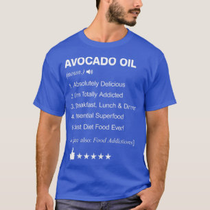 Camiseta Avocado Oil Definition Significa Engraçado