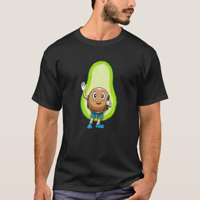 Camiseta Avocado para Vegans e Hikers Premium (Frente)