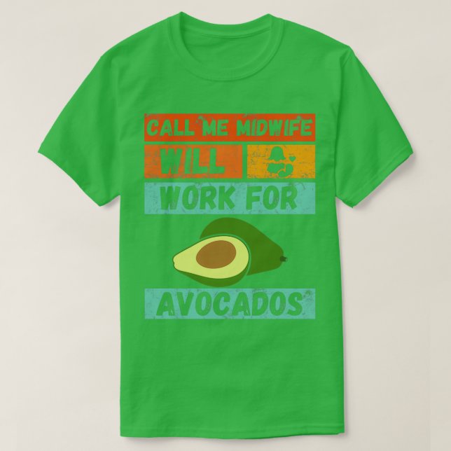 Camiseta Avocado parteira design avocado amante isso é para (Frente do Design)