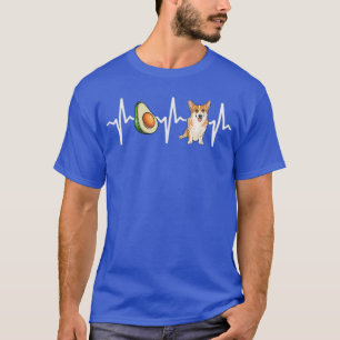 Camiseta Avocado Pembroke Welsh Corgi Heartbeat Dog Lover