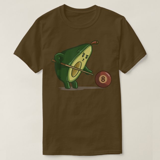 Camiseta avocado playing poolbillard vegan billard gift  (Frente do Design)