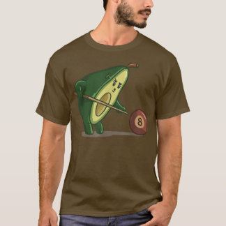 Camiseta avocado playing poolbillard vegan billard gift 