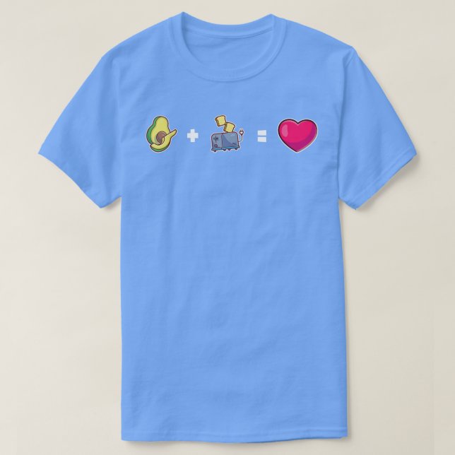 Camiseta Avocado Plus Toast Igual A Comida De Amor Amam Foo (Frente do Design)