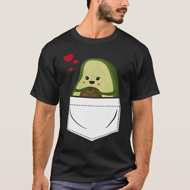 Camiseta Avocado Pocket Eating Vegan Fruit Avocado (Frente)
