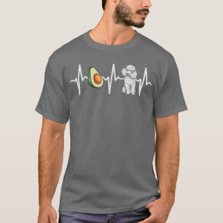 Camiseta Avocado Poodle Heartbeat Dog Lover