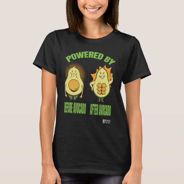 Camiseta Avocado Power Women Black (Frente)