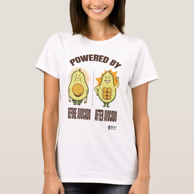 Camiseta Avocado Power Women White (Frente)