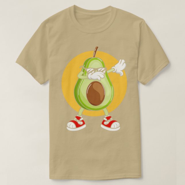 Camiseta Avocado Punk Dabbing Legal com óculos escuros Frut (Frente do Design)