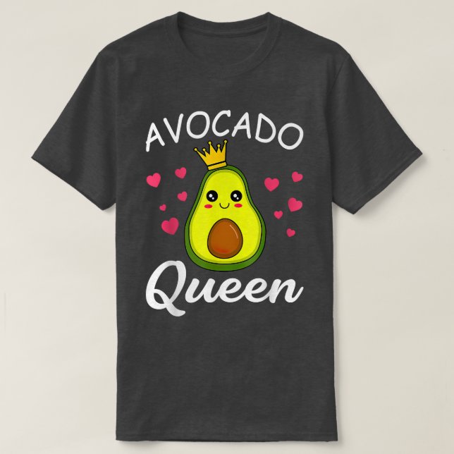 Camiseta Avocado Queen Vegan Veggie Vegetarian Life Avocado (Frente do Design)
