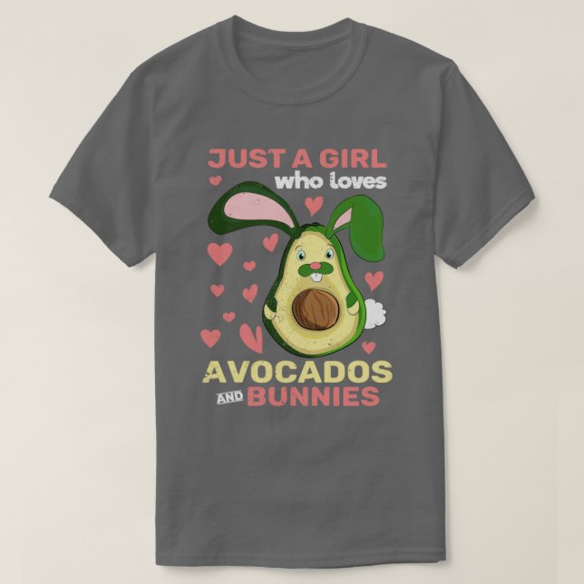 Camiseta Avocado Raparigas Coelho Mulheres Coelhinhas Flore (Frente do Design)