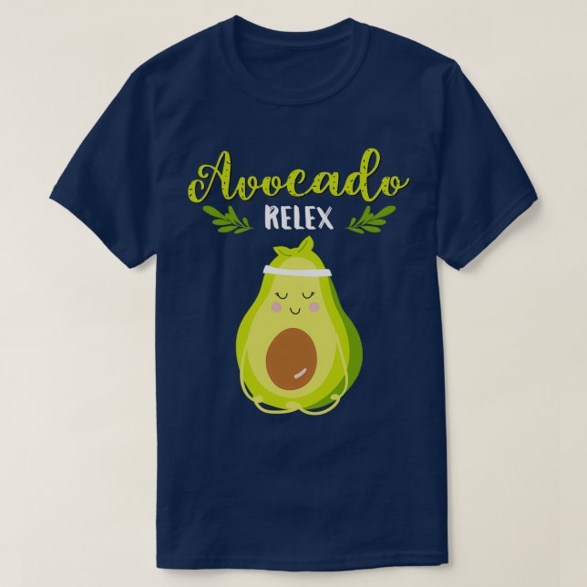 Camiseta Avocado Relax Avocado Yoga Pose Avocado Vegan Vovô (Frente do Design)