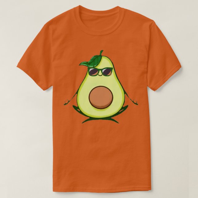 Camiseta Avocado Relaxing Yoga (Frente do Design)