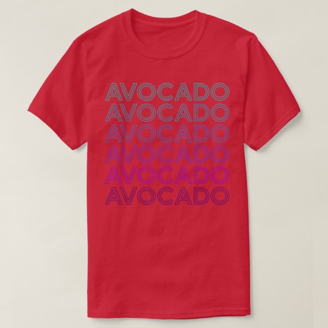Camiseta Avocado Retro (Frente do Design)