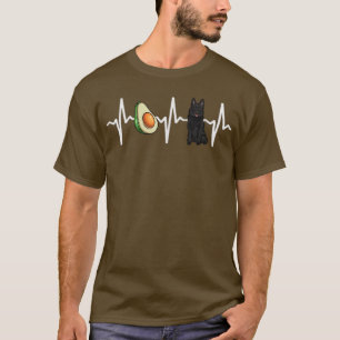 Camiseta Avocado Schipperke Heartbeat Dog Lover