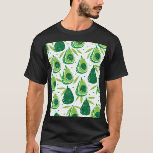 Camiseta Avocado, selo texturizado, padrão perfeito.