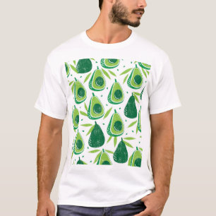 Camiseta Avocado, selo texturizado, padrão perfeito.