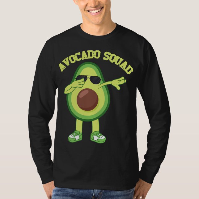 Camiseta Avocado Squad Dab Dabbing Dope Swag Vegan Vegetari (Frente)
