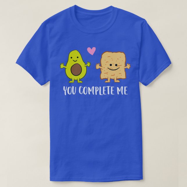 Camiseta Avocado Toast You Complete Me (Frente do Design)