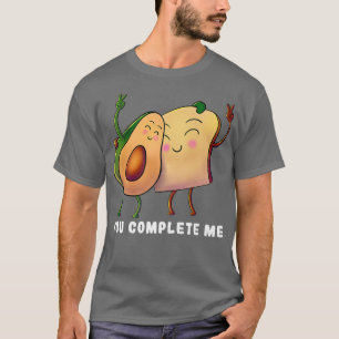 Camiseta Avocado Toast You Complete me Vegan Vegetarian F