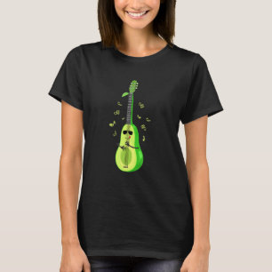 Camiseta Avocado Tocando Violão - Músico Acústico Elétrico