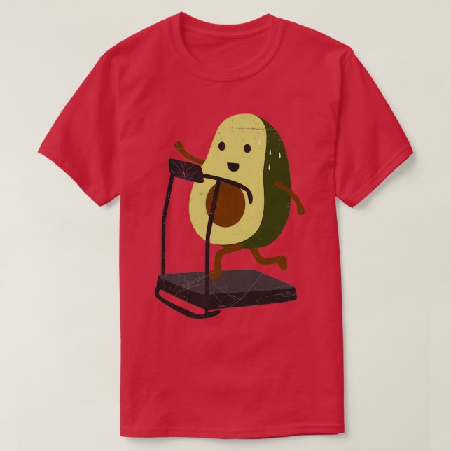 Camiseta Avocado Treadmill Runner Workout Funny Gift Ideia  (Frente do Design)