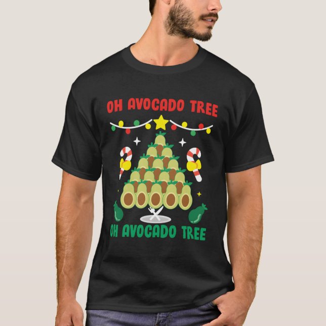 Camiseta Avocado Tree Engraçado Comida Vegan Gift No Natal (Frente)