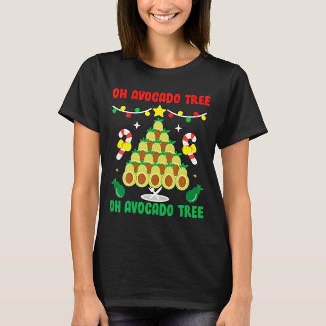 Camiseta Avocado Tree Funny Food Vegan Christmas Gift  (Frente)