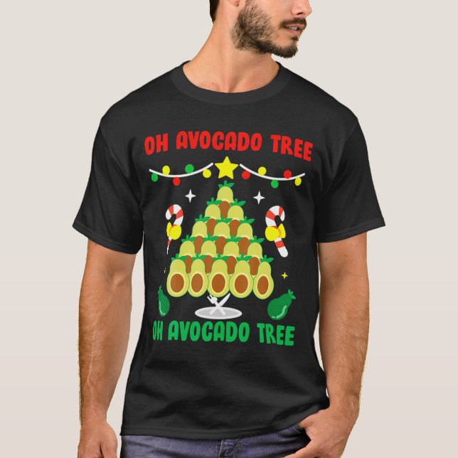 Camiseta Avocado Tree Funny Food Vegan Christmas Gift  (Frente)