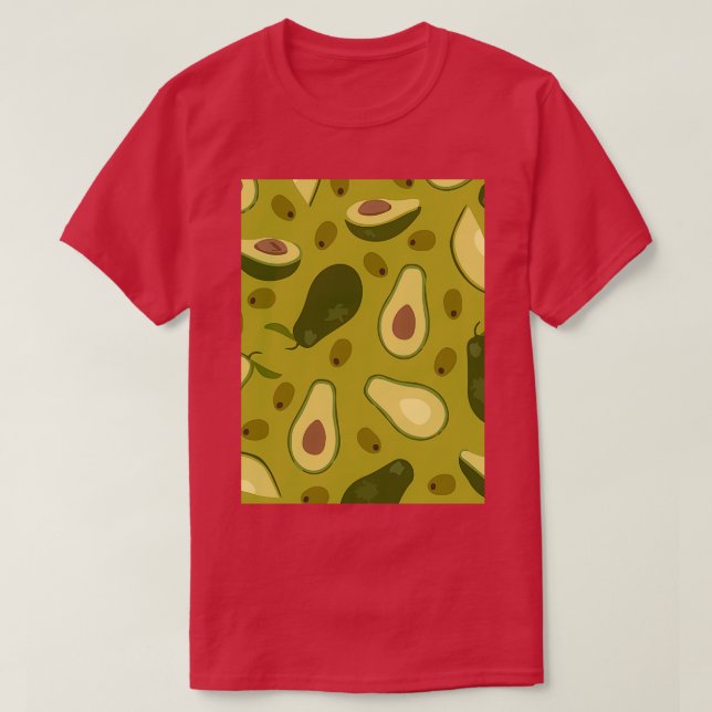 Camiseta Avocado Tropical Deliciosa Estilo Floral (Frente do Design)