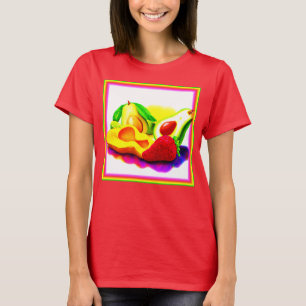 Camiseta Avocado tropical, morango e manga. Comprar Agora