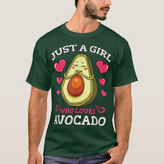 Camiseta Avocado Vegan Vegetarian Apenas Uma Menina Que Ama