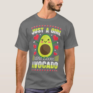 Camiseta Avocado Vegan Vegetarian Apenas Uma Menina Que Ama