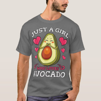 Camiseta Avocado Vegan Vegetarian Apenas Uma Menina Que Ama