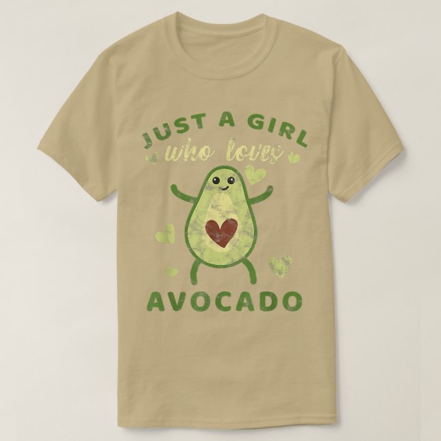 Camiseta Avocado Vegan Vegetarian Just A Girl Who Loves Avo (Frente do Design)