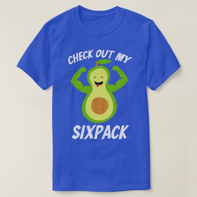 Camiseta Avocado Workout Six Pack (Frente do Design)