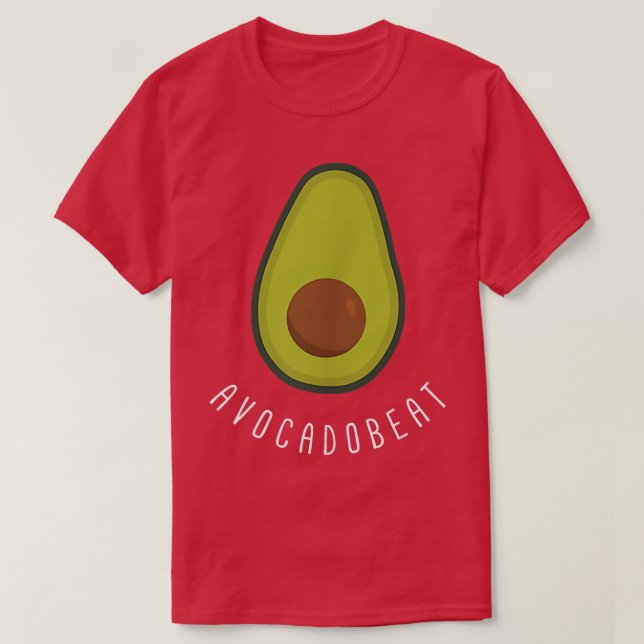 Camiseta Avocadobeat Funny Vegan Avocado Heart  (Frente do Design)