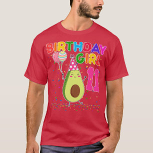 Camiseta Avocados 11 Birthday Girl 11 Anos
